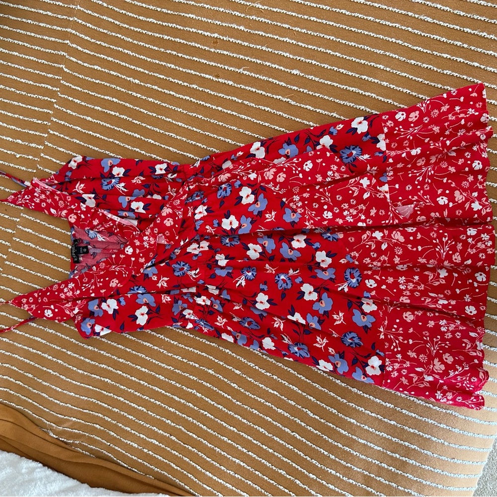Express Red Floral Mini Dress